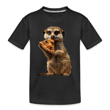 Erdmännchen - Kinder Premium Bio T-Shirt - Schwarz - Vorne