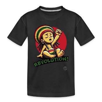 Reggae Baby pour la révolution rastafari - T-shirt bio Premium Enfant - noir - Devant