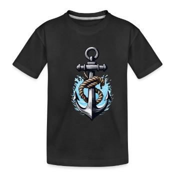 Conception esthétique de l’ancrage - T-shirt bio Premium Enfant - noir - Devant