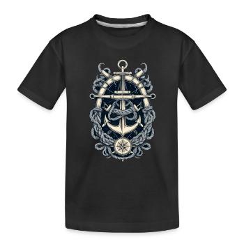 Conception esthétique de l’ancrage - T-shirt bio Premium Enfant - noir - Devant