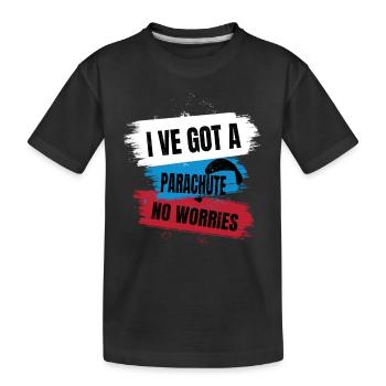 Solitude dans le ciel – Parapente - T-shirt bio Premium Enfant - noir - Devant