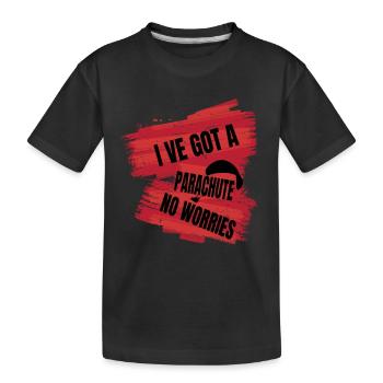J’ai un parachute – pas de soucis - T-shirt bio Premium Enfant - noir - Devant