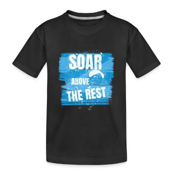 Soar Above the Rest – Paragliding Design - Kinder Premium Bio T-Shirt - Schwarz - Vorne
