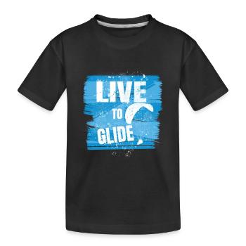 Live to Glide – La passion du parapente - T-shirt bio Premium Enfant - noir - Devant