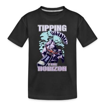 Tipping the Horizon – Paragliding Adventure - Kinder Premium Bio T-Shirt - Schwarz - Vorne