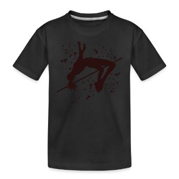High Jumper Watercolor High Jump - Kids' Premium Organic T-Shirt - black - Front