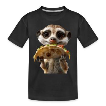Erdmännchen - Kinder Premium Bio T-Shirt - Schwarz - Vorne