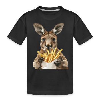 Kangourou - T-shirt bio Premium Enfant - noir - Devant