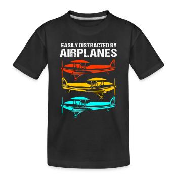 Pilote d’avion - T-shirt bio Premium Enfant - noir - Devant