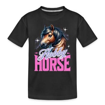 Cheval de loisir Steckenpferd - T-shirt bio Premium Enfant - noir - Devant