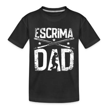 Fête des pères Escrima papa - T-shirt bio Premium Enfant - noir - Devant