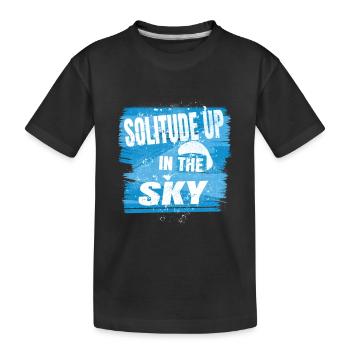 Solitude dans le ciel – Parapente Serenity - T-shirt bio Premium Enfant - noir - Devant
