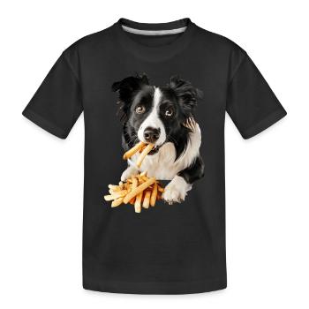 Border Collie - Kids' Premium Organic T-Shirt - black - Front