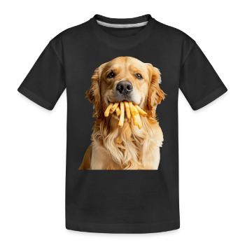 Golden retriever - T-shirt bio Premium Enfant - noir - Devant