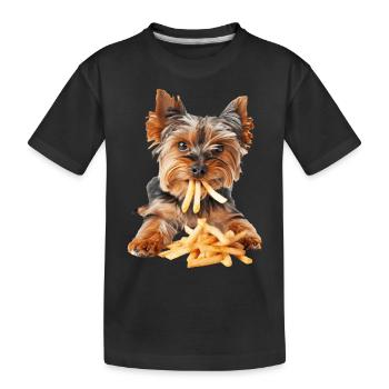 Yorkshire Terrier - Kinder Premium Bio T-Shirt - Schwarz - Vorne