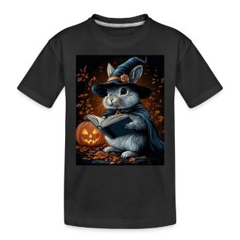 Halloween Bunny Gift Women Men Kids Decoration - Kids' Premium Organic T-Shirt - black - Front