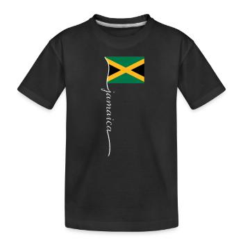 Jamaïque Jamaïque Rasta Raggea Drapeau Rastafari - T-shirt bio Premium Enfant - noir - Devant