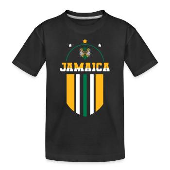 Jamaica Jamaika Rasta Raggea Rastafari Flagge - Kinder Premium Bio T-Shirt - Schwarz - Vorne