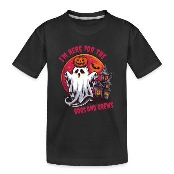 Drôle de fantômes Halloween Tenue Femmes - T-shirt bio Premium Enfant - noir - Devant