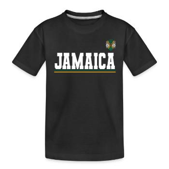 Jamaica Jamaika Rasta Raggea Rastafari Flagge - Kinder Premium Bio T-Shirt - Schwarz - Vorne
