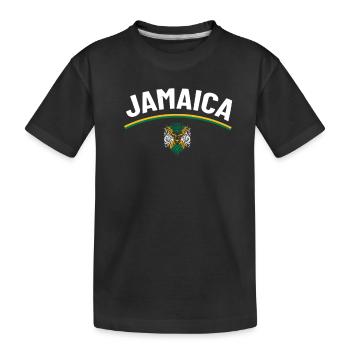 Jamaica Jamaika Rasta Raggea Rastafari Flagge - Kinder Premium Bio T-Shirt - Schwarz - Vorne