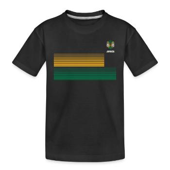 Jamaica Jamaika Rasta Raggea Rastafari Flagge - Kinder Premium Bio T-Shirt - Schwarz - Vorne