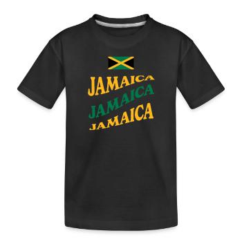 Jamaica Jamaika Rasta Raggea Rastafari Flagge - Kinder Premium Bio T-Shirt - Schwarz - Vorne