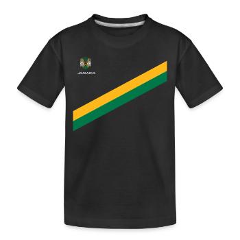 Jamaica Jamaika Rasta Raggea Rastafari Flagge - Kinder Premium Bio T-Shirt - Schwarz - Vorne