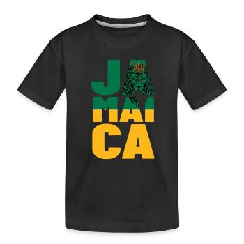 Jamaica Jamaika Rasta Raggea Rastafari Flagge - Kinder Premium Bio T-Shirt - Schwarz - Vorne
