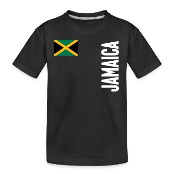 Jamaica Jamaika Rasta Raggea Rastafari Flagge - Kinder Premium Bio T-Shirt - Schwarz - Vorne