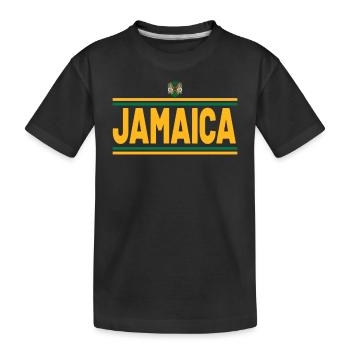 Jamaica Jamaika Rasta Raggea Rastafari Flagge - Kinder Premium Bio T-Shirt - Schwarz - Vorne