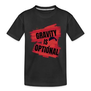 Gravity Is Optional – Paragliding Design - Kids' Premium Organic T-Shirt - black - Front