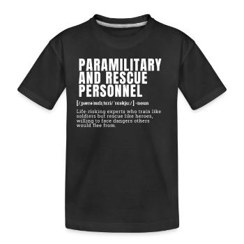 Occupation amusante du personnel paramilitaire et de sauvetage - T-shirt bio Premium Enfant - noir - Devant