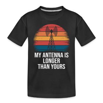 Antenne d’opérateur radio amateur plus longue que la vôtre - T-shirt bio Premium Enfant - noir - Devant
