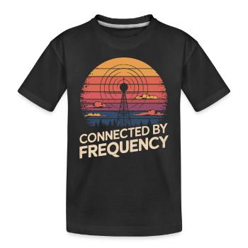 Radioamateur connecté par fréquence - T-shirt bio Premium Enfant - noir - Devant