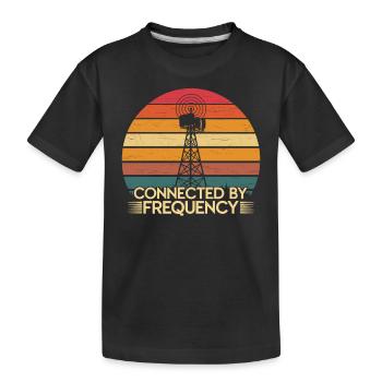 Radioamateur connecté par fréquence - T-shirt bio Premium Enfant - noir - Devant