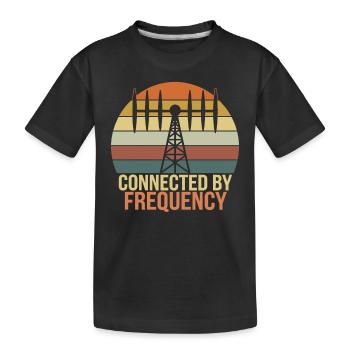 Radioamateur connecté par fréquence - T-shirt bio Premium Enfant - noir - Devant