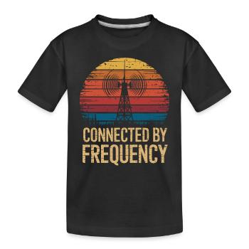 Radioamateur connecté par fréquence - T-shirt bio Premium Enfant - noir - Devant