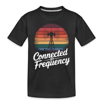 Radio amateur Radio amateur connectée par fréquence - T-shirt bio Premium Enfant - noir - Devant