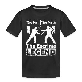 L’homme Le mythe La légende d’Escrima - T-shirt bio Premium Enfant - noir - Devant