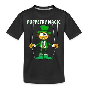 MAGIE DES MARIONNETTES - T-shirt bio Premium Enfant - noir - Devant