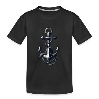 Conception esthétique de l’ancrage - T-shirt bio Premium Enfant - noir - Devant