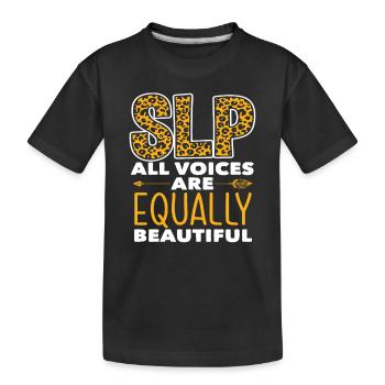 SLP All voices are equally beautiful - Kids' Premium Organic T-Shirt - black - Front
