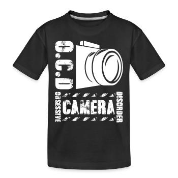 Photographer Obsessive Camera Disorder - Kids' Premium Organic T-Shirt - black - Front