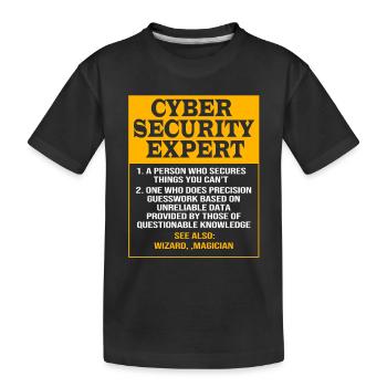 Cybersecurity Cyber Programmierer Hacker - Kinder Premium Bio T-Shirt - Schwarz - Vorne