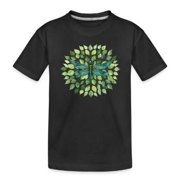 L’élégance de la nature Libellule L’élégance de la nature - T-shirt bio Premium Enfant - noir - Devant