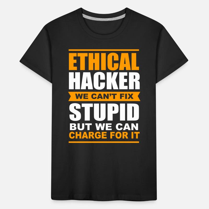 Cybersecurity Cyber Programmer Hacker Kids' Premium Organic T-Shirt