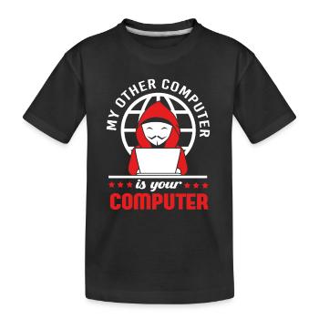 Cybersecurity Cyber Programmierer Hacker - Kinder Premium Bio T-Shirt - Schwarz - Vorne