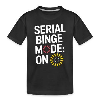 Binge Watching TV Marathon for Streaming Addicts - Kids' Premium Organic T-Shirt - black - Front