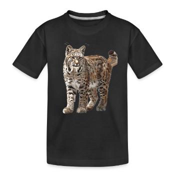 Bobcats Rotluchse Rotluchs Luchs - Kinder Premium Bio T-Shirt - Schwarz - Vorne